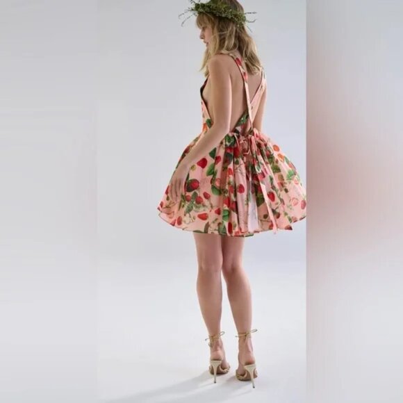 Selkie Strawberry Wine Apron Dress size S NWT - Picture 3 of 11